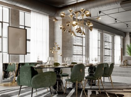An Industrial Loft's Contemporary Dining Room Design