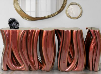 Monochrome Modern Console: A Demonstration Of Imagination And Bold Design