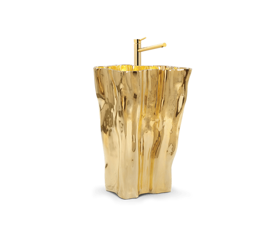 Gold Furniture- gold freestanding bathroom sink