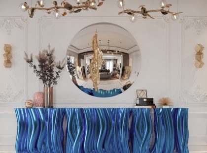 MONOCHROME BLUE – THE MODERN CONSOLE TABLES FOR COLLECTIBLE DESIGN LOVERS