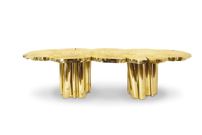 Gold Furniture- gold dining table