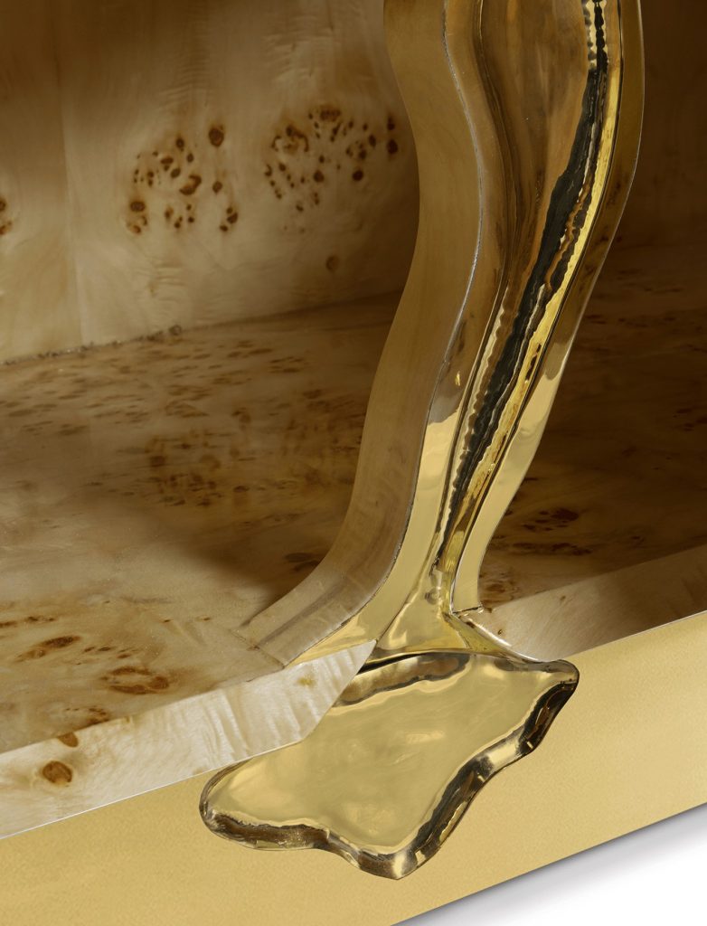 gold and white lapiaz sideboard detail