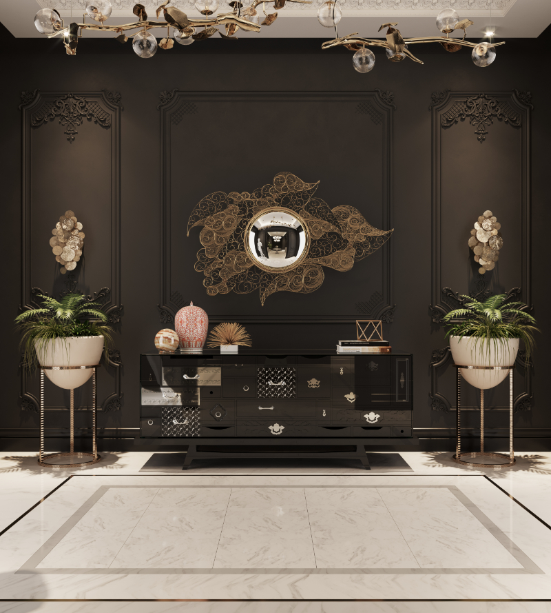 Dark and Luxury Entryway Ideas