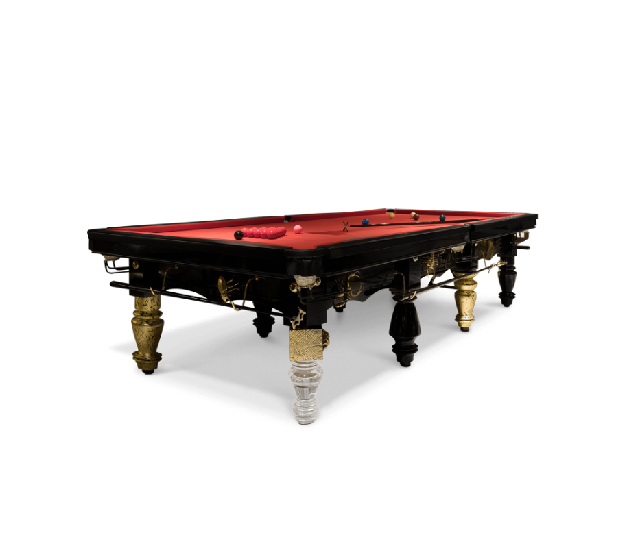 Pepe Calderin - Detailed snooker table in black and red