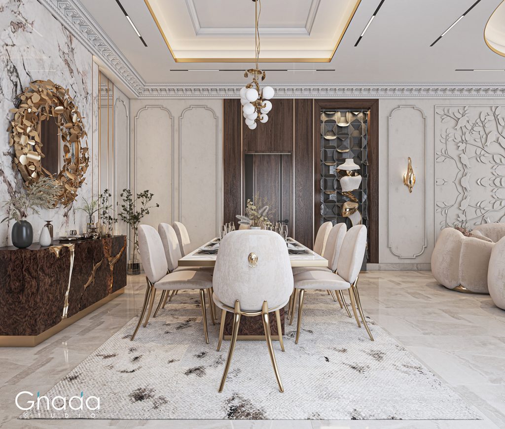 Neutral-toned Rugs For an Elegant Dining Room Decor