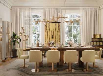Neutral-toned Rugs For an Elegant Dining Room Decor