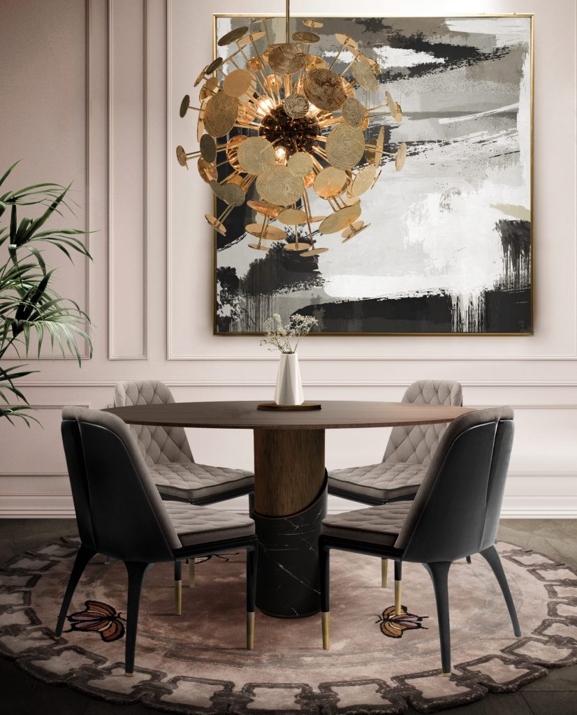 Neutral-toned Rugs For an Elegant Dining Room Decor