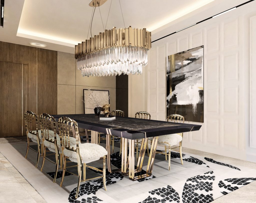 Neutral-toned Rugs For an Elegant Dining Room Decor
