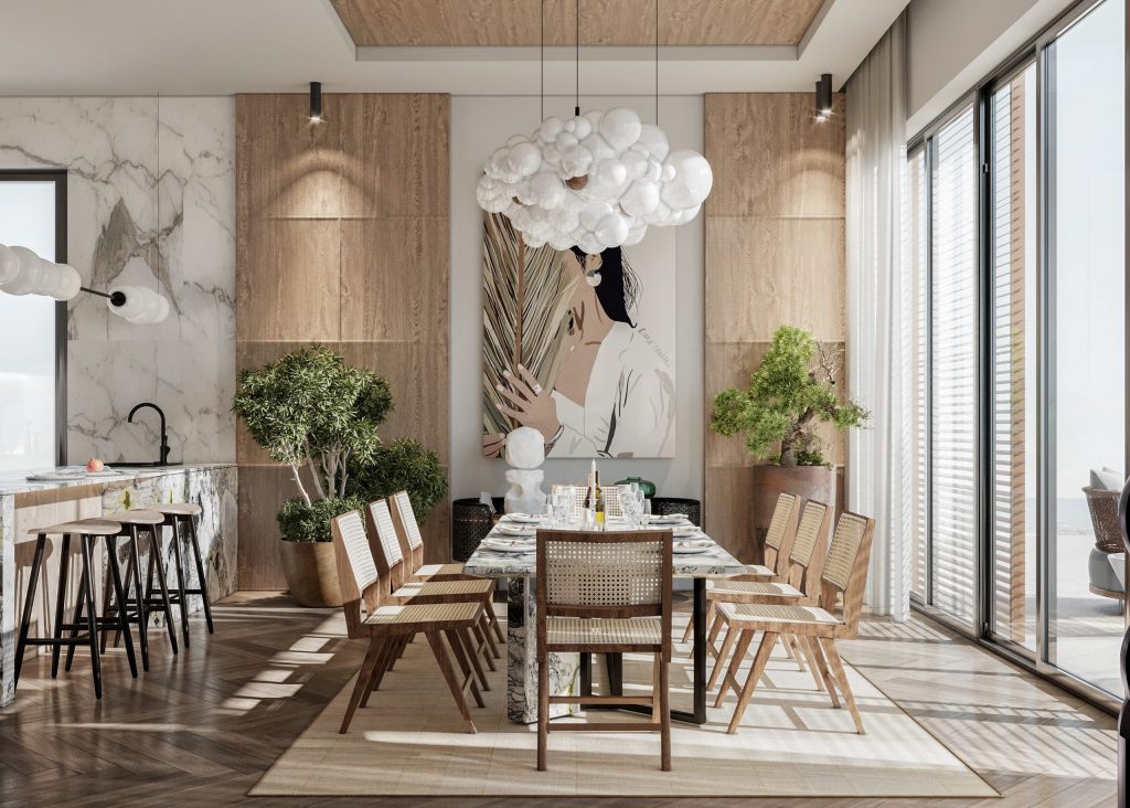 Neutral-toned Rugs For an Elegant Dining Room Decor