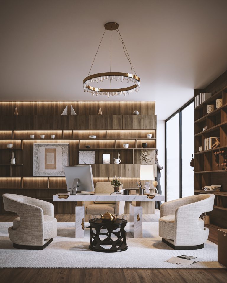 A Sanctuary For Productivity & Relaxation: A Luxurious Home Office