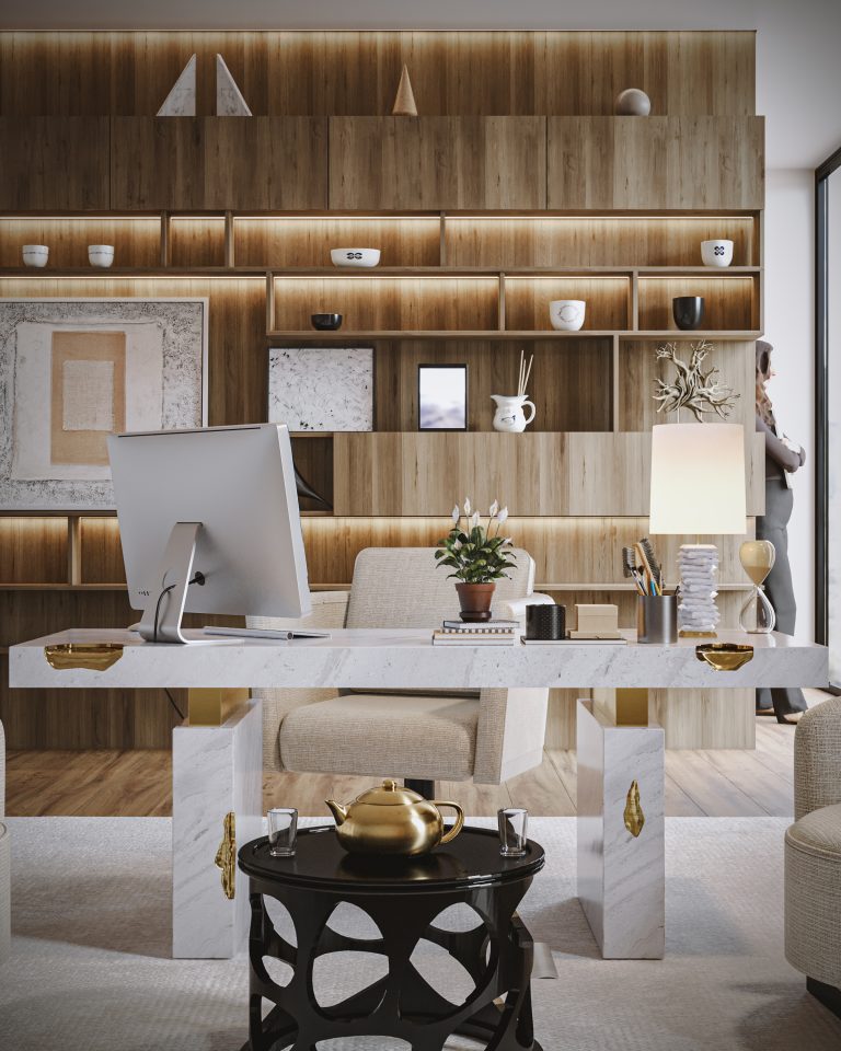 A Sanctuary For Productivity & Relaxation: A Luxurious Home Office
