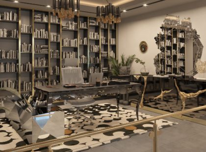 The Boulevard Diamond Modern Desk Takes The Center Stage