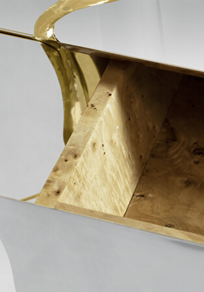 white and gold sideboards design