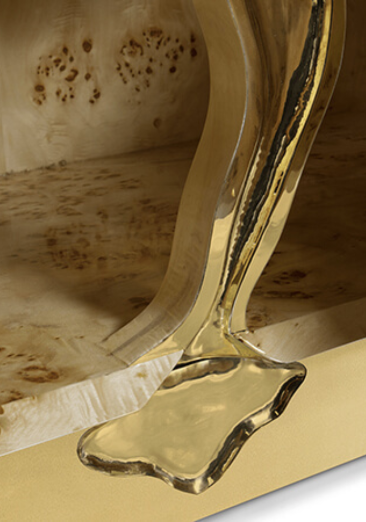white and gold sideboards design