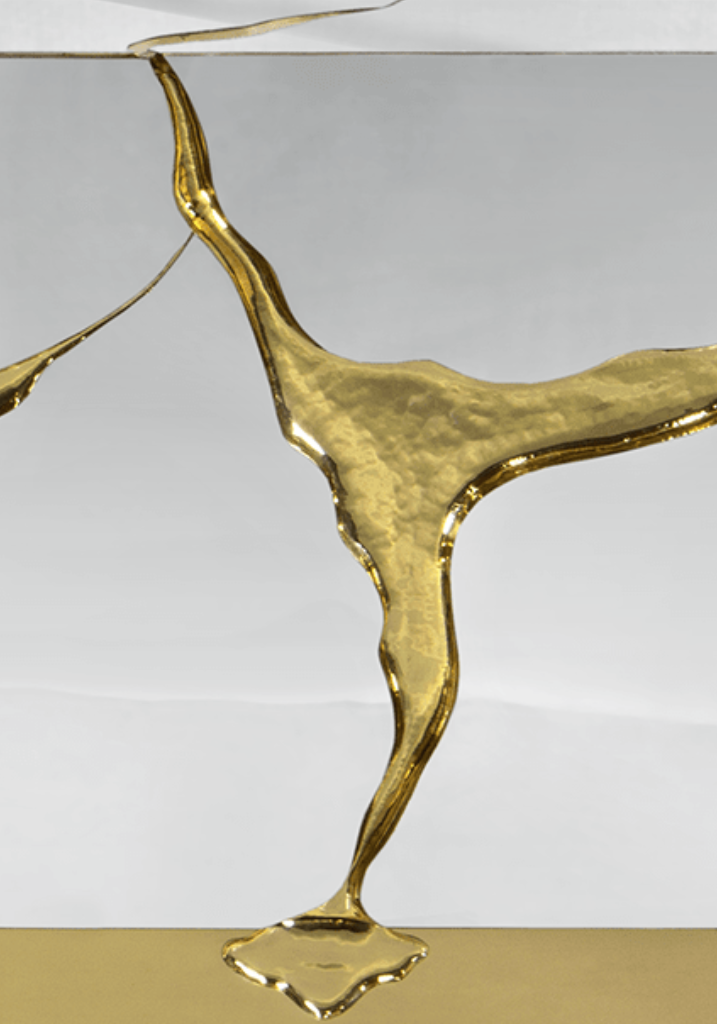 white and gold sideboards design