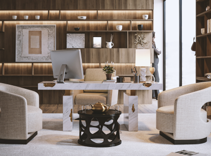 A Sanctuary For Productivity & Relaxation: A Luxurious Home Office