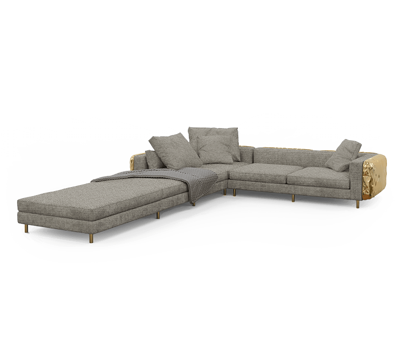 luxury houses - luxury cream modular sofa