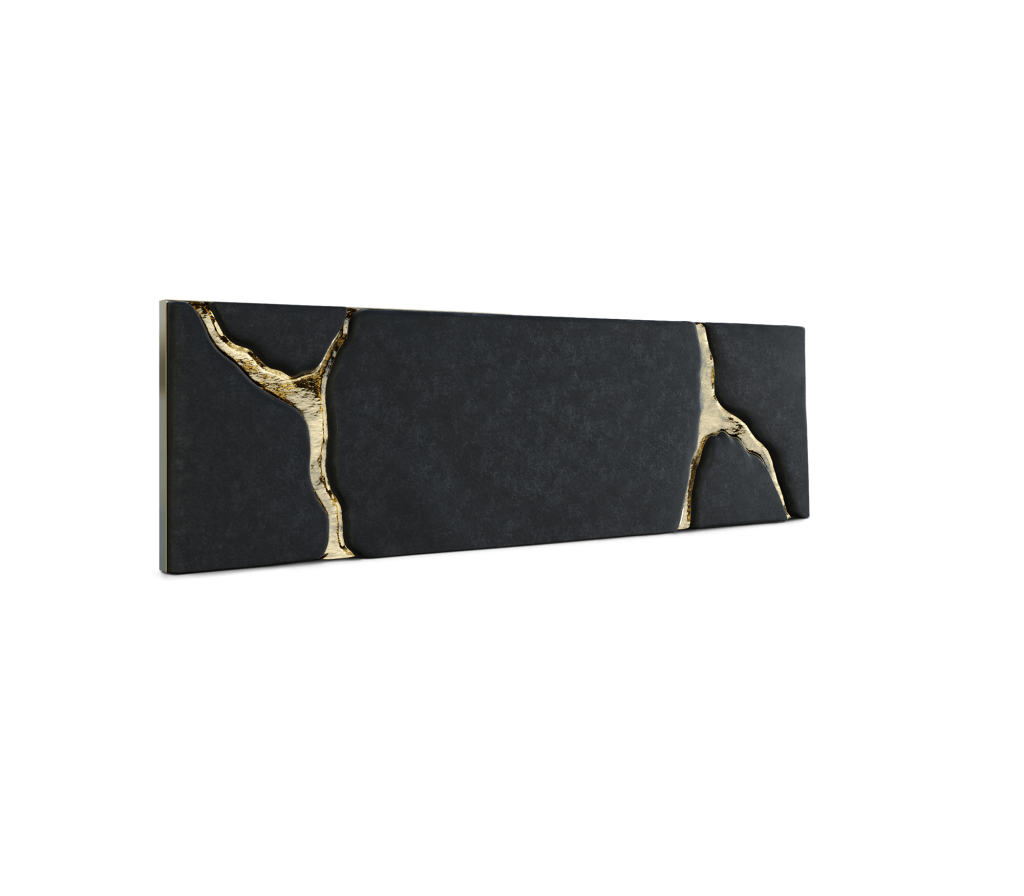 Gold Furniture- black headboard with gold details