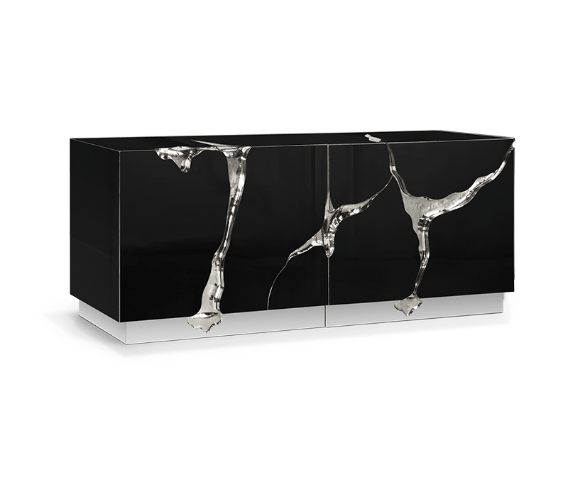 silver and black lapiaz sideboard