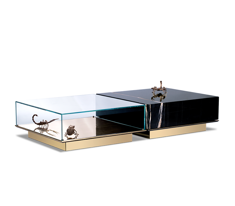 luxury rectangular center table