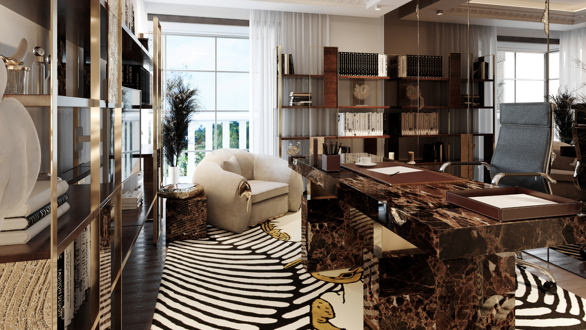 The New Empire Writing Desk By Boca do Lobo For Luxury Home Offices